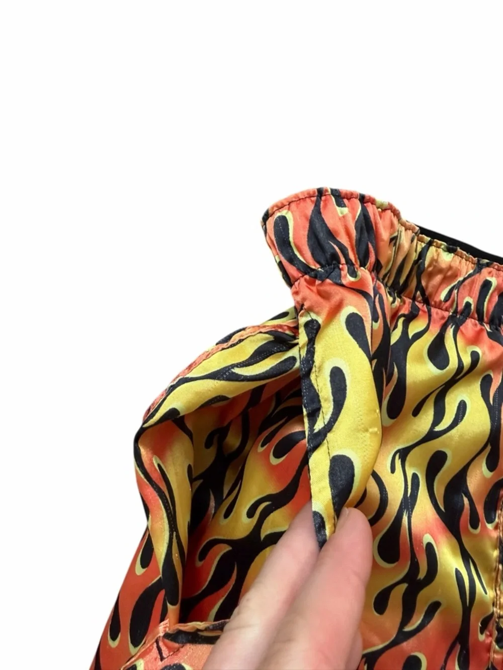 AEO American Eagle Flames Satin Pocket Boxer Shorts